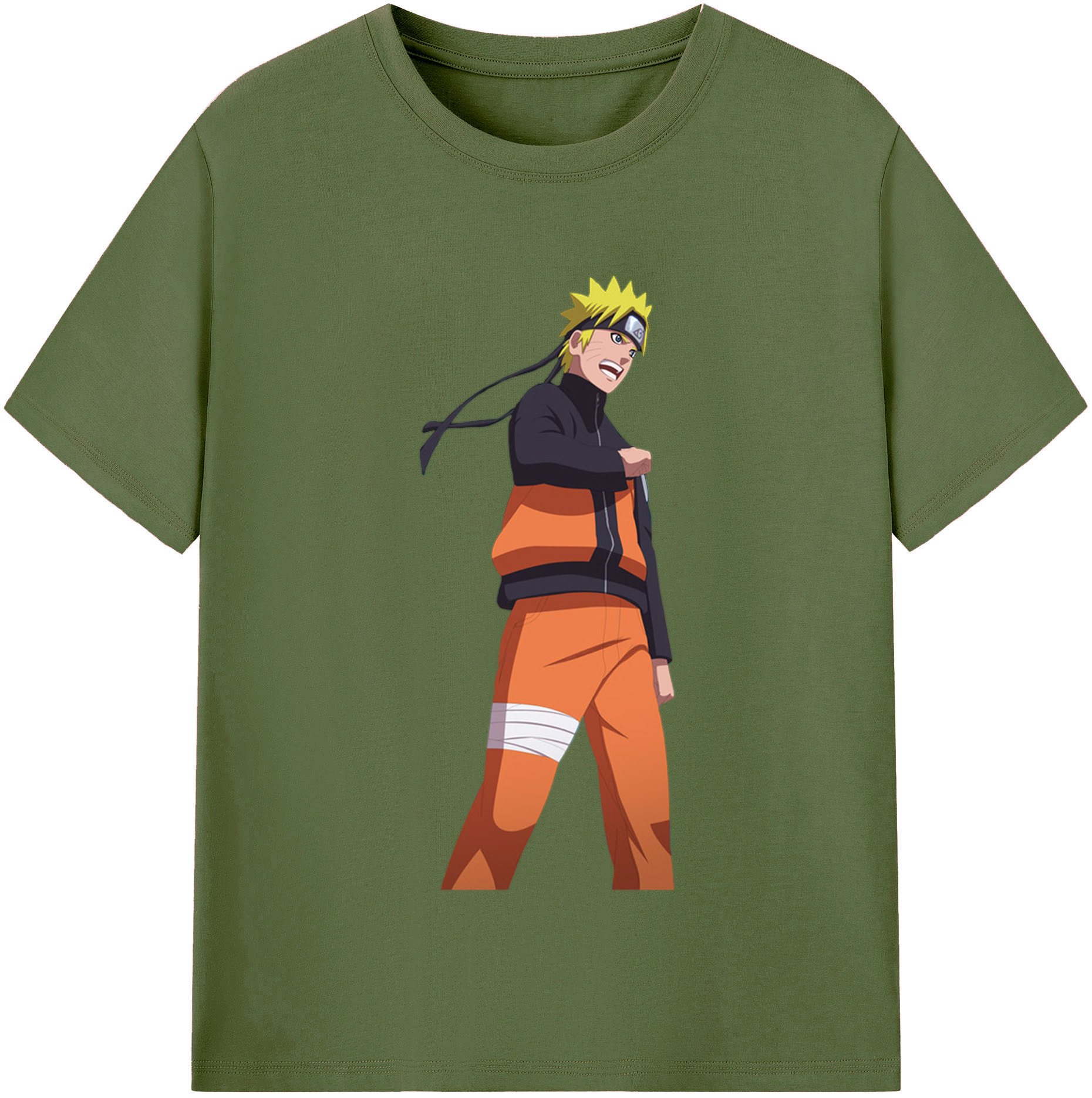 （画像用） NARUTO -ナルト- うずまき ナルト Uzumaki Naruto 綿100％半袖Tシャツ（フロントプリント）